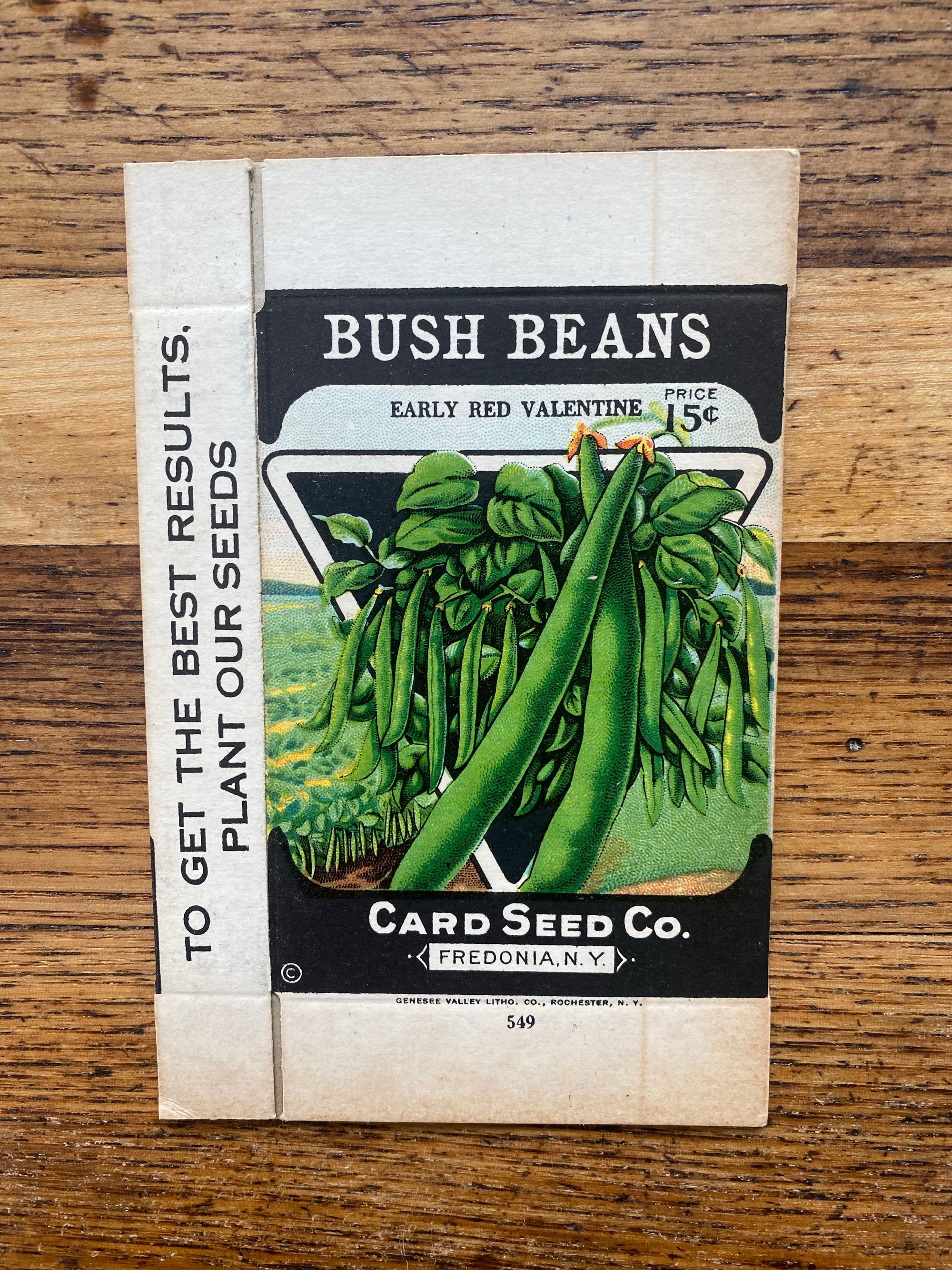 Vintage Bush Beans Seed Box