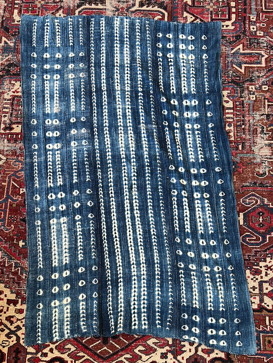 Vintage Indigo Textile - Dots