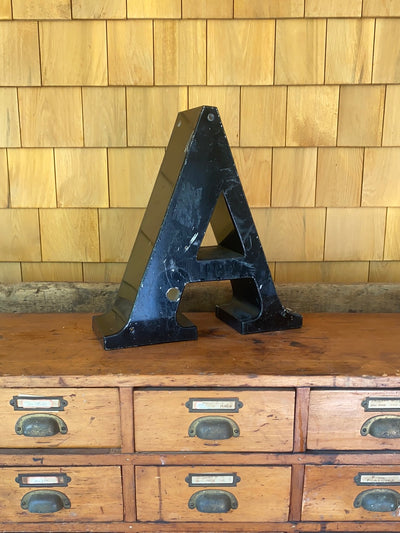 Salvaged Metal Letter - A