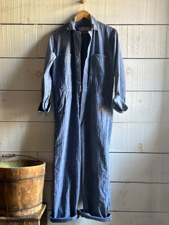 Vintage Herringbone Coveralls - Diamonds & Rust