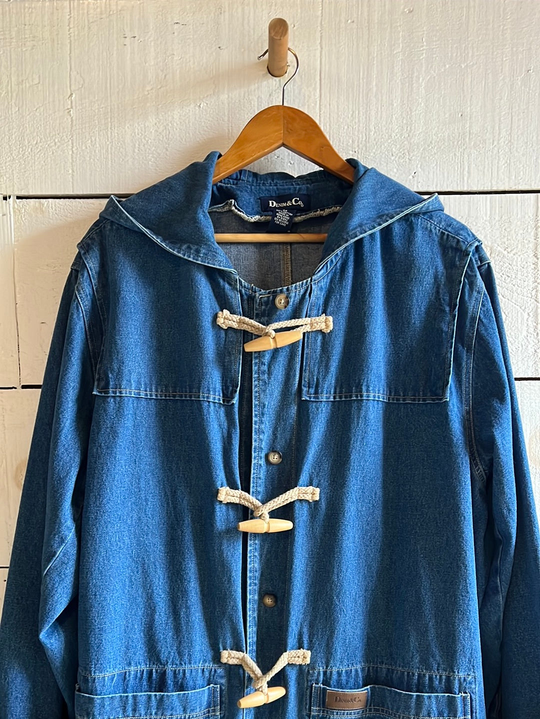 Toggle Denim Coat by Denim & Co