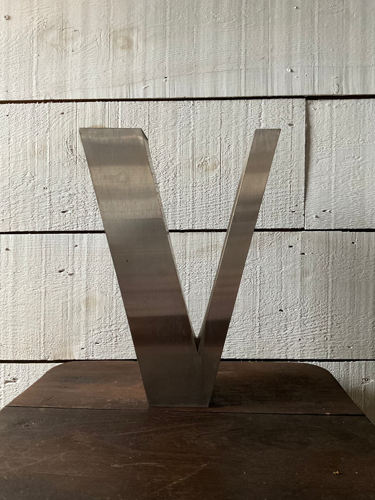 Salvaged Metal Letter - V