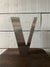 Salvaged Metal Letter - V