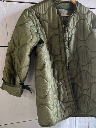 Vintage Army Quilted Liner Coat - XS