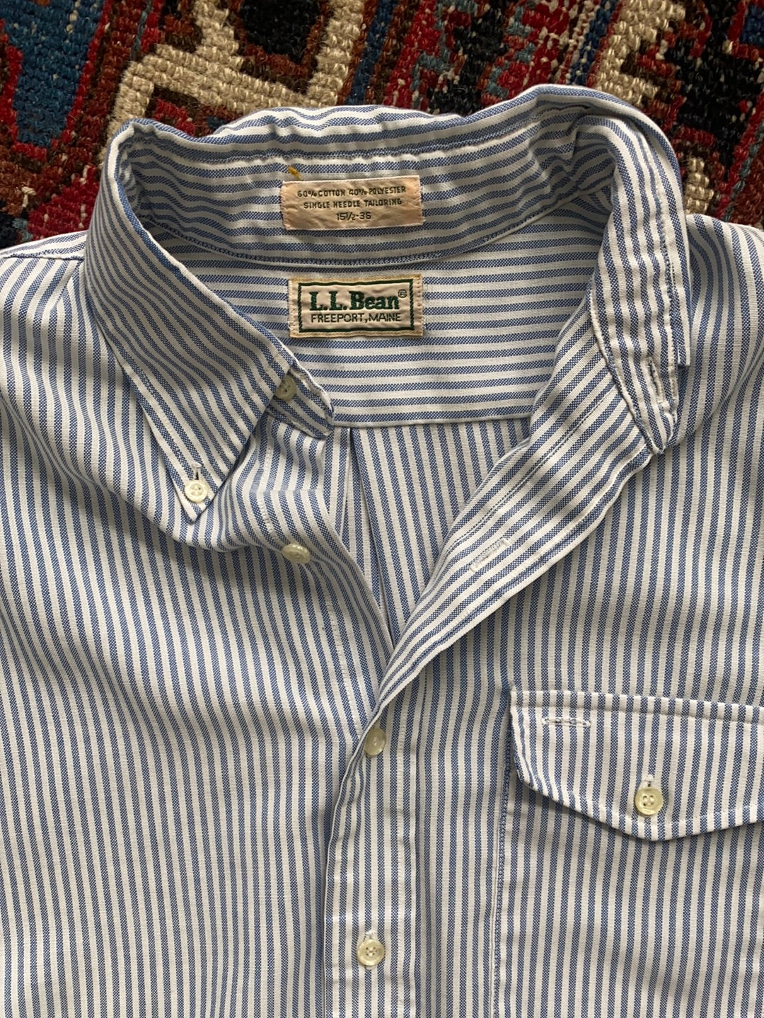 LL Bean Striped Button Down Shirt
