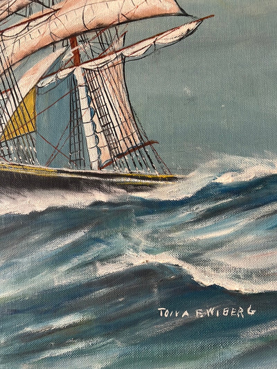 Vintage Ship  Painting