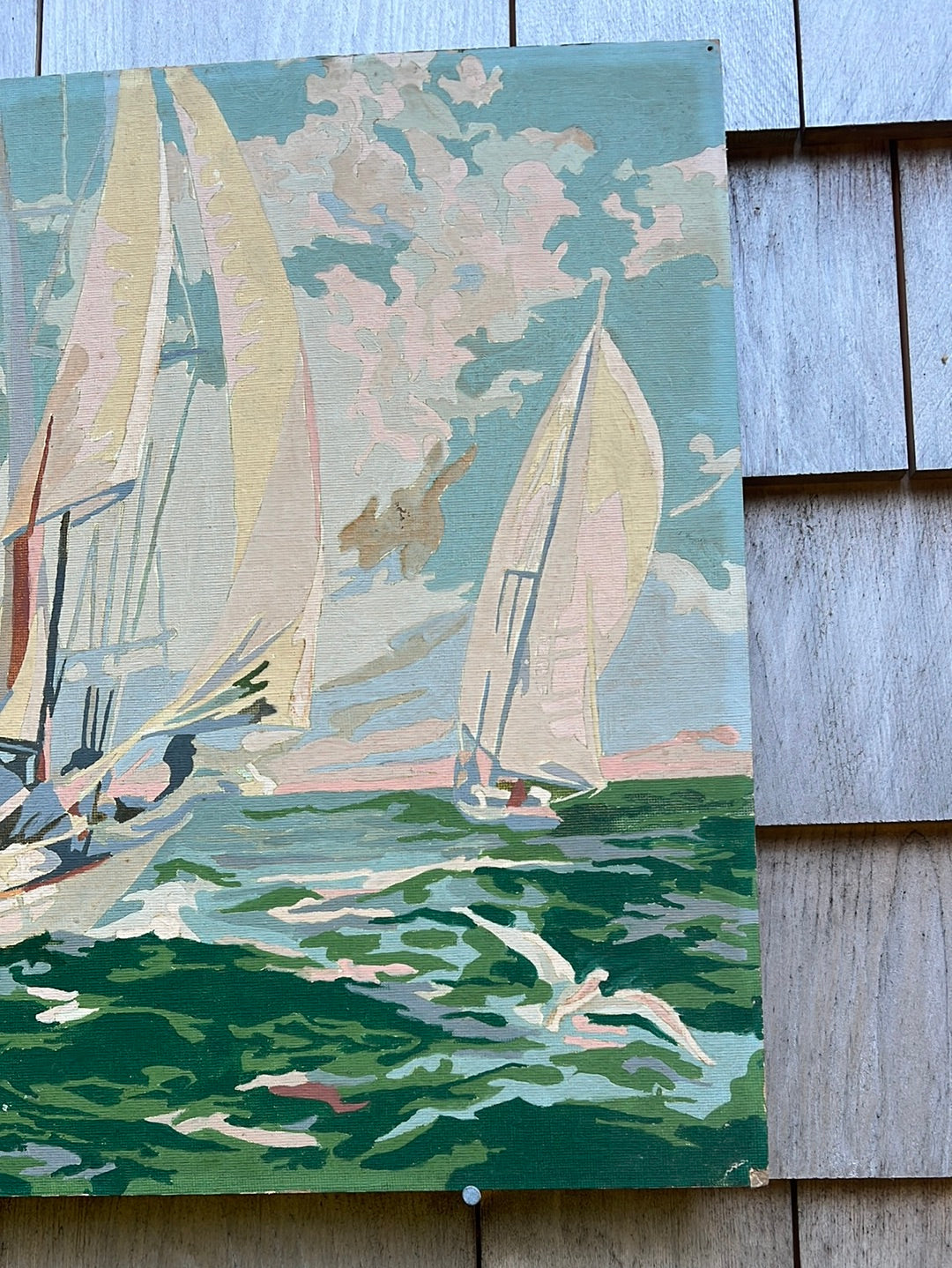 Vintage Sailboats Paint by Numbers