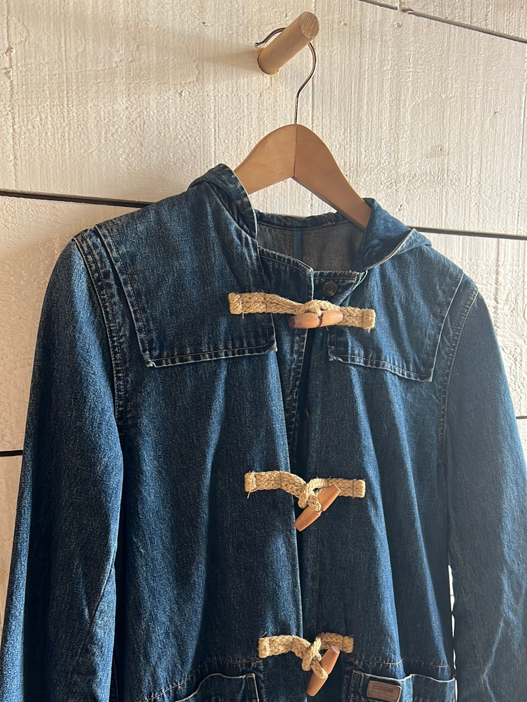 Vintage Ralph Lauren Denim Toggle Coat - Petit