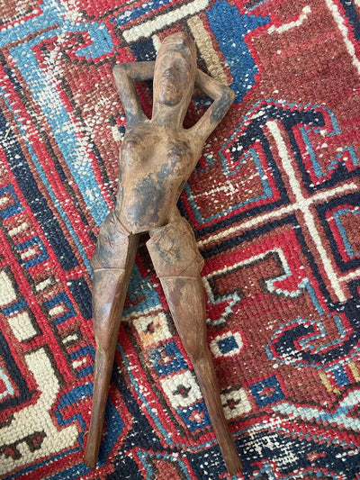 Vintage Nude Wooden Nutcracker