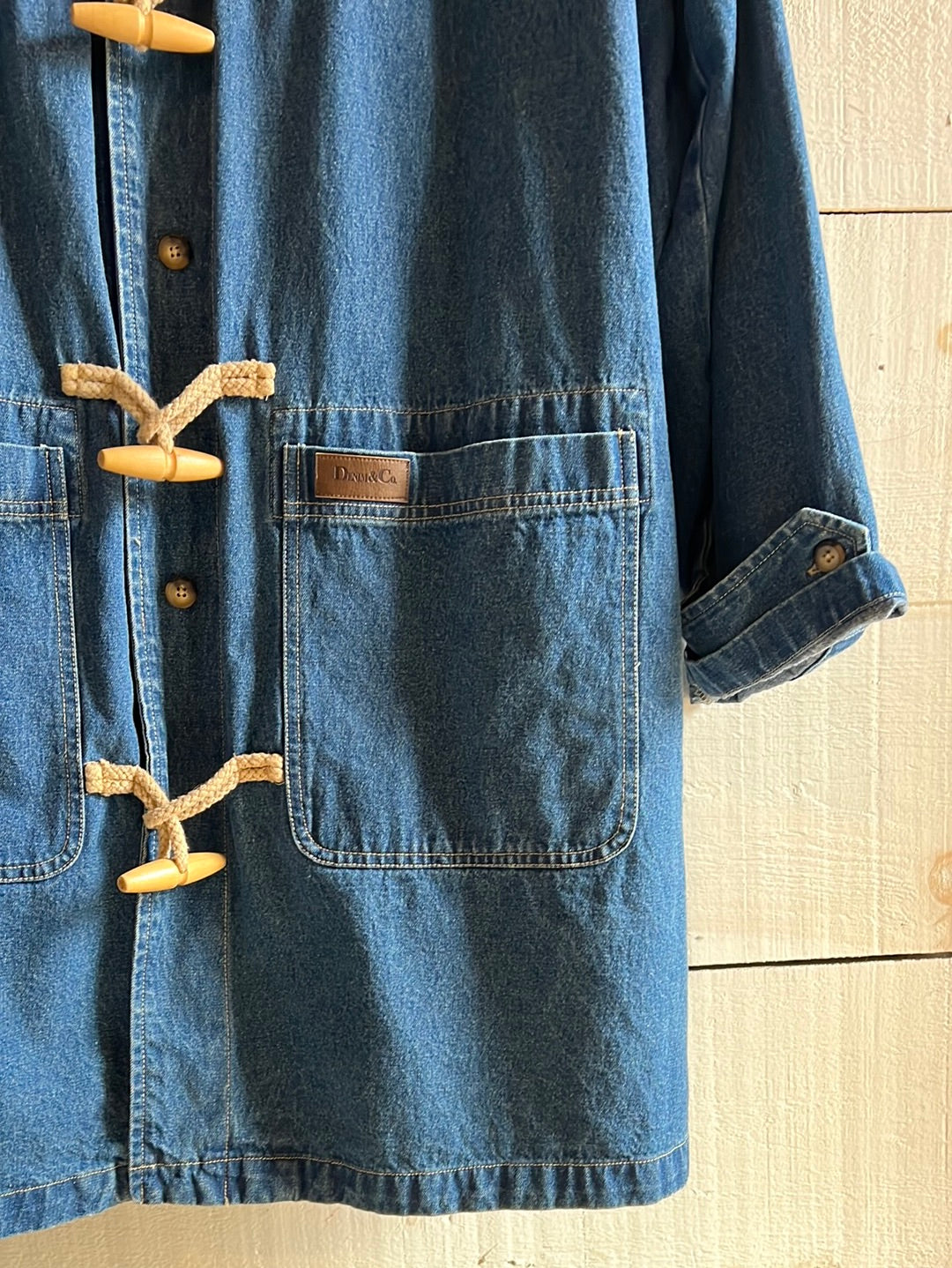 Toggle Denim Coat by Denim & Co