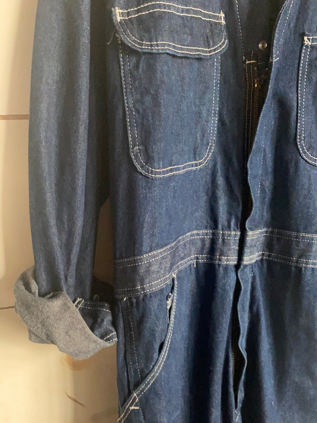 Vintage Denim Coveralls - Diamonds & Rust