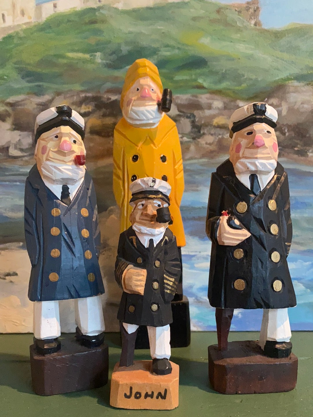 Vintage Wooden One Legged Captain