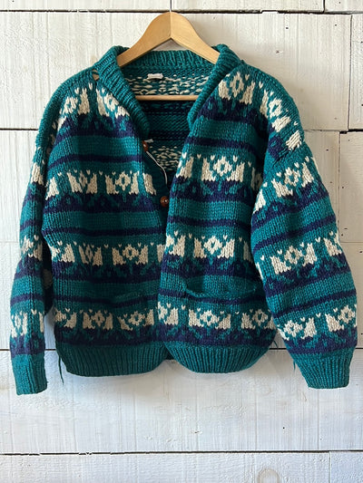 Vintage Wool Cardigan Sweater