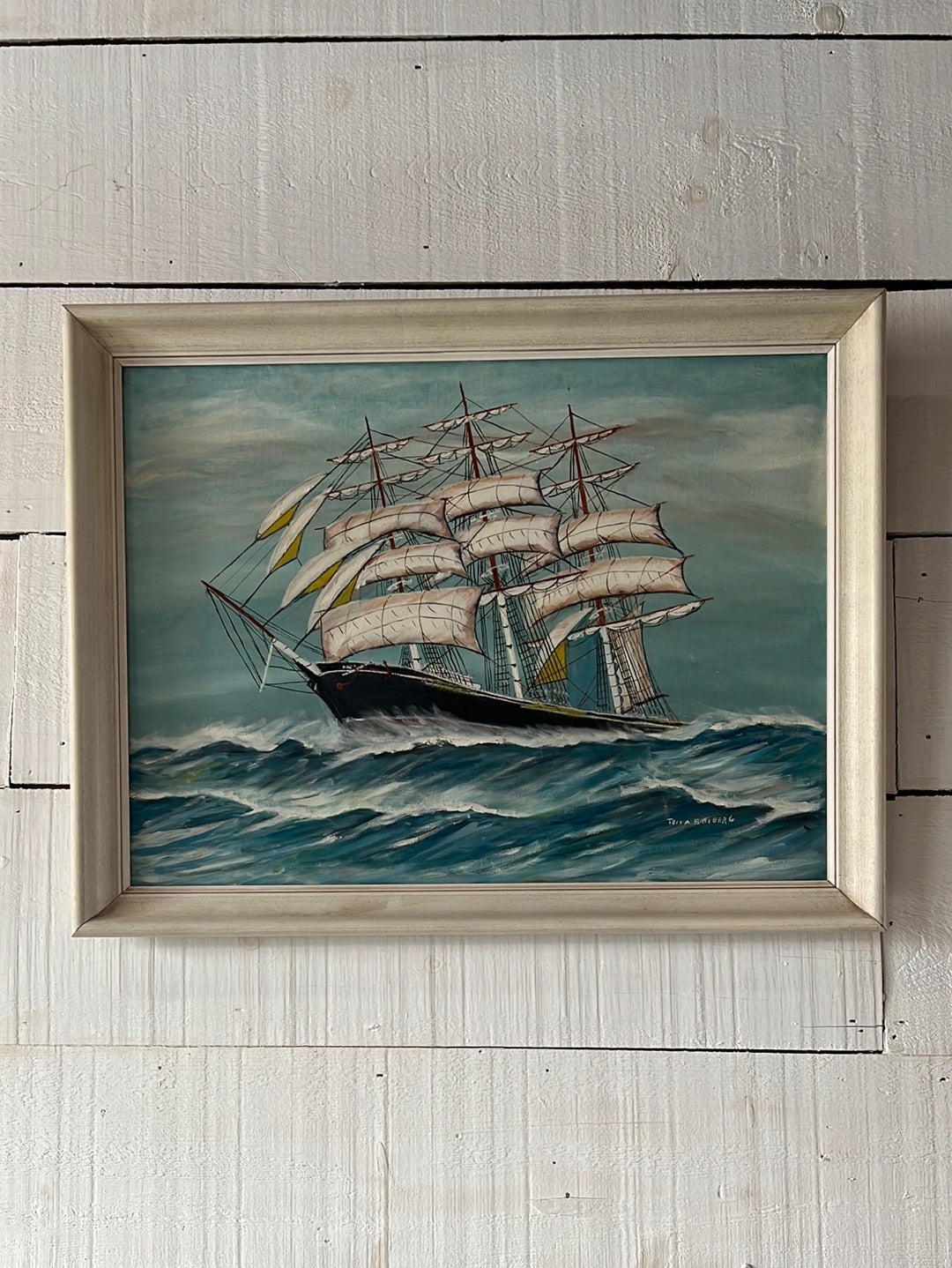 Vintage Ship  Painting