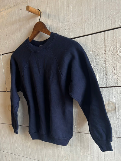Vintage Raglan Sweatshirt - Navy Blue