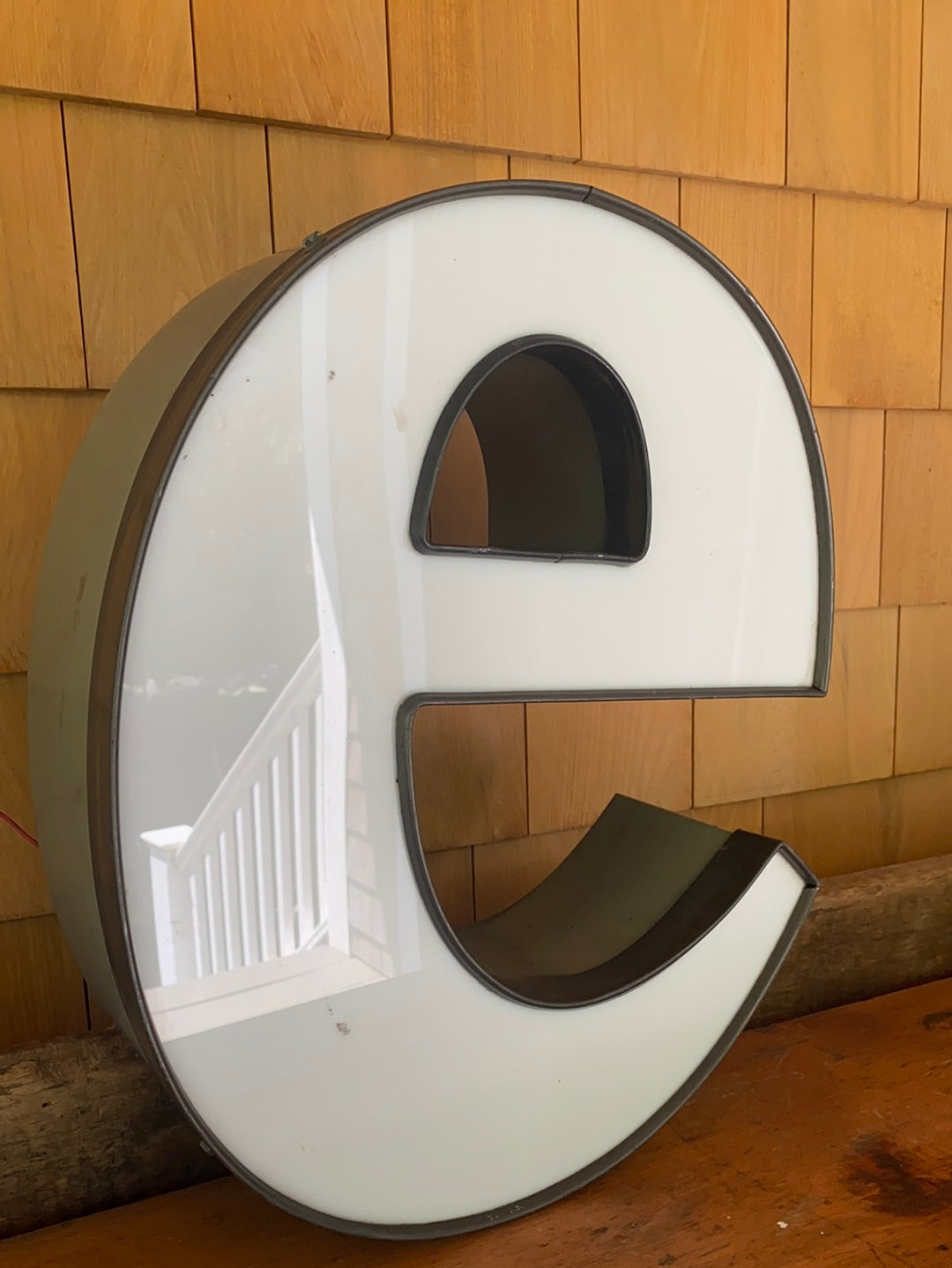 Salvaged Metal Letter - e