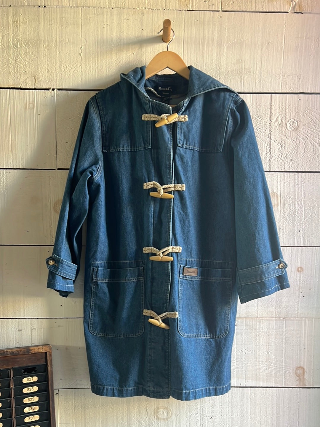 Toggle Denim Coat by Denim & Co