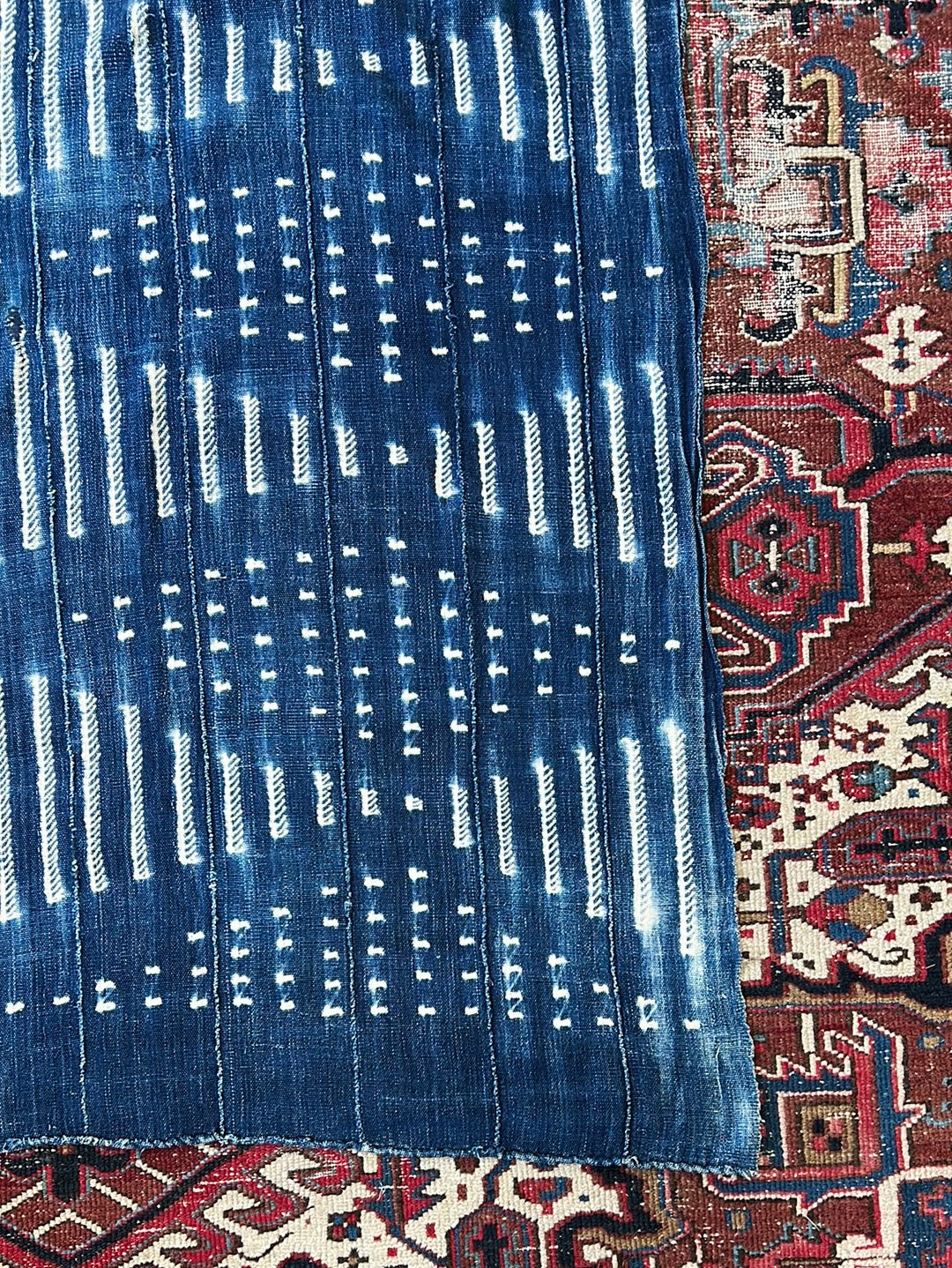 Vintage Indigo Textile - Diamond Pattern
