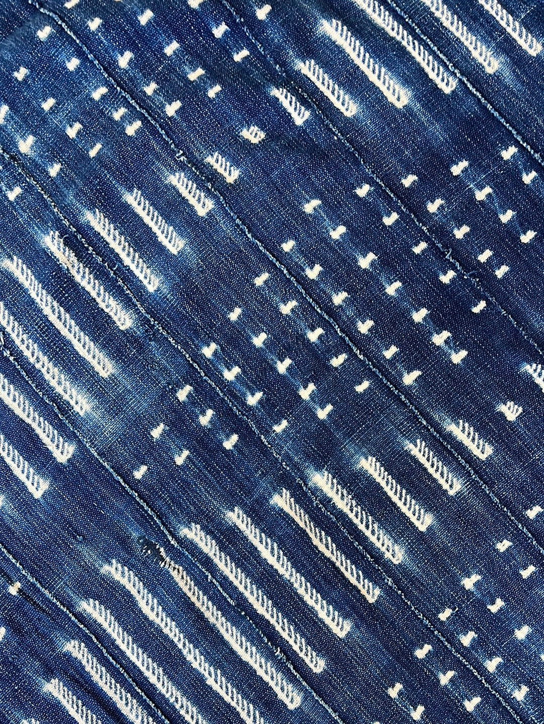 Vintage Indigo Textile - Diamond Pattern