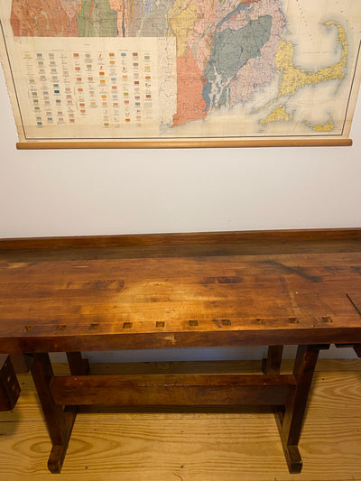 1920s Antique Wood Workbench