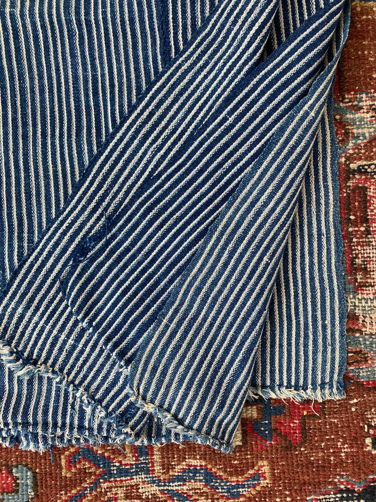 Vintage Indigo Textile: Striped 5