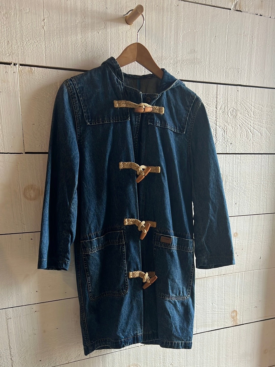 Vintage Ralph Lauren Denim Toggle Coat - Petit