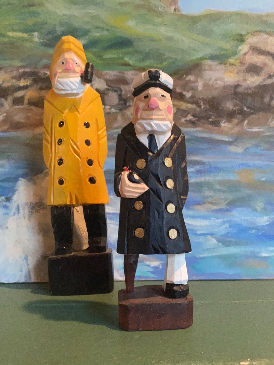 Vintage Wooden One Legged Captain