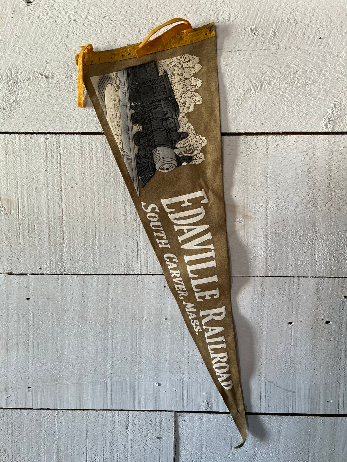1950s Edaville Railroad, Mass. Souvenir Pennant