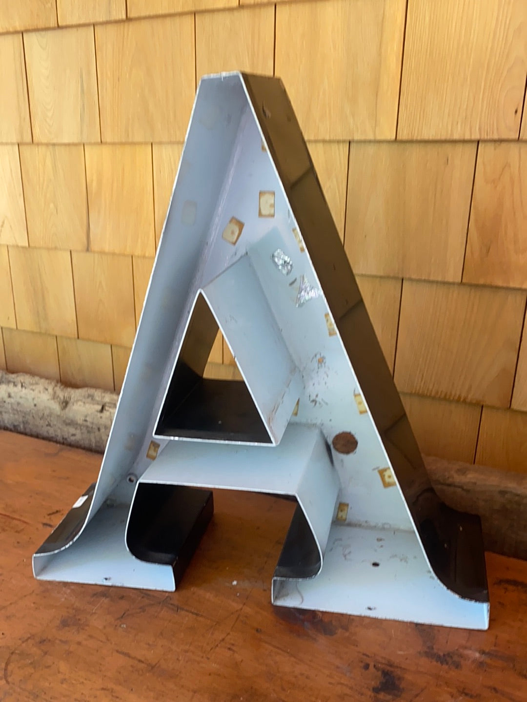 Salvaged Metal Letter - A