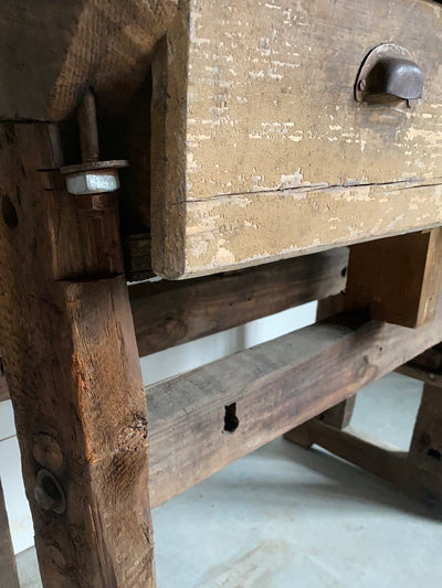 Salvaged Wood Workbench