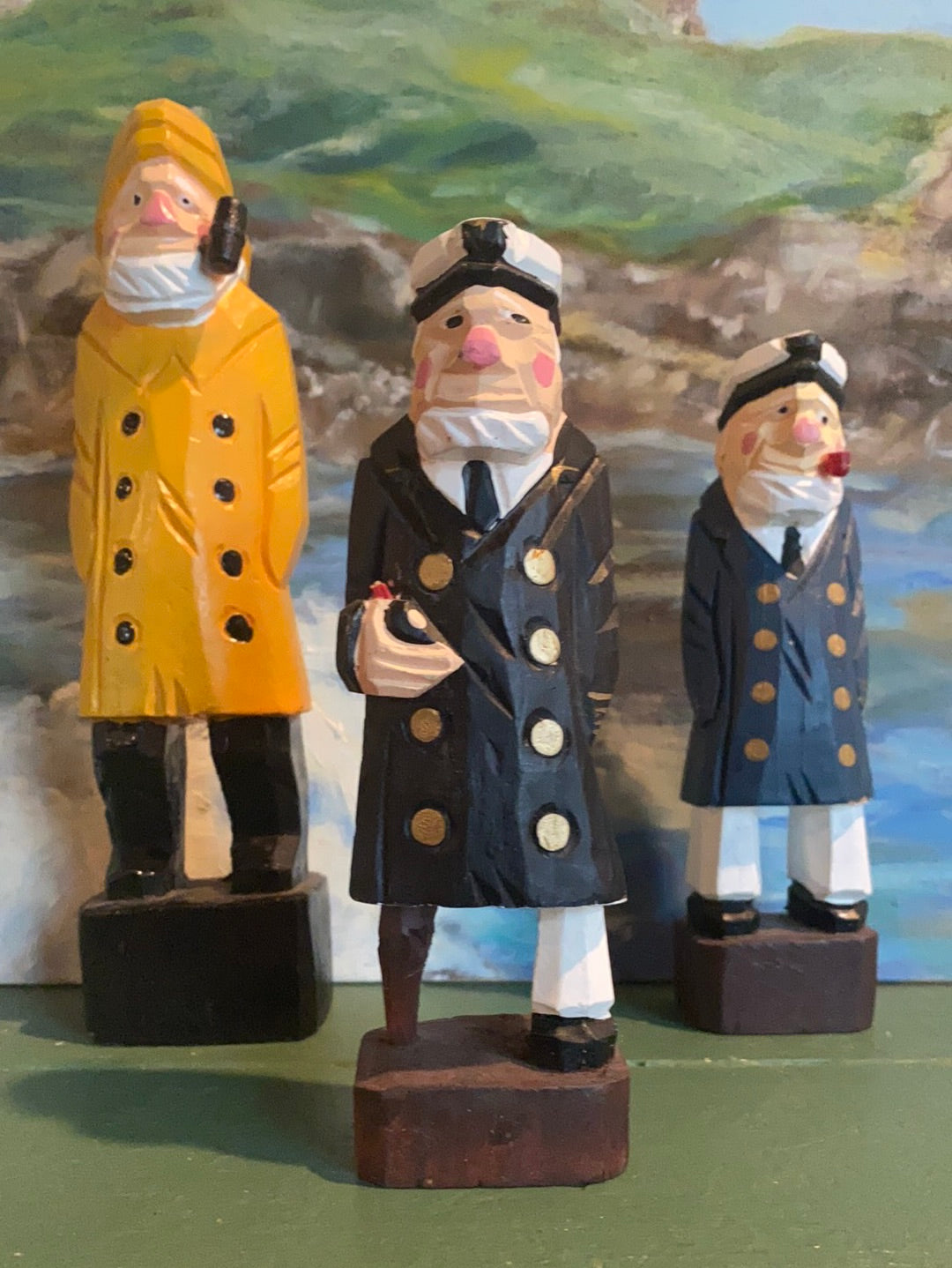 Vintage Wooden One Legged Captain