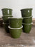 Vintage Olive Green Custard Cups