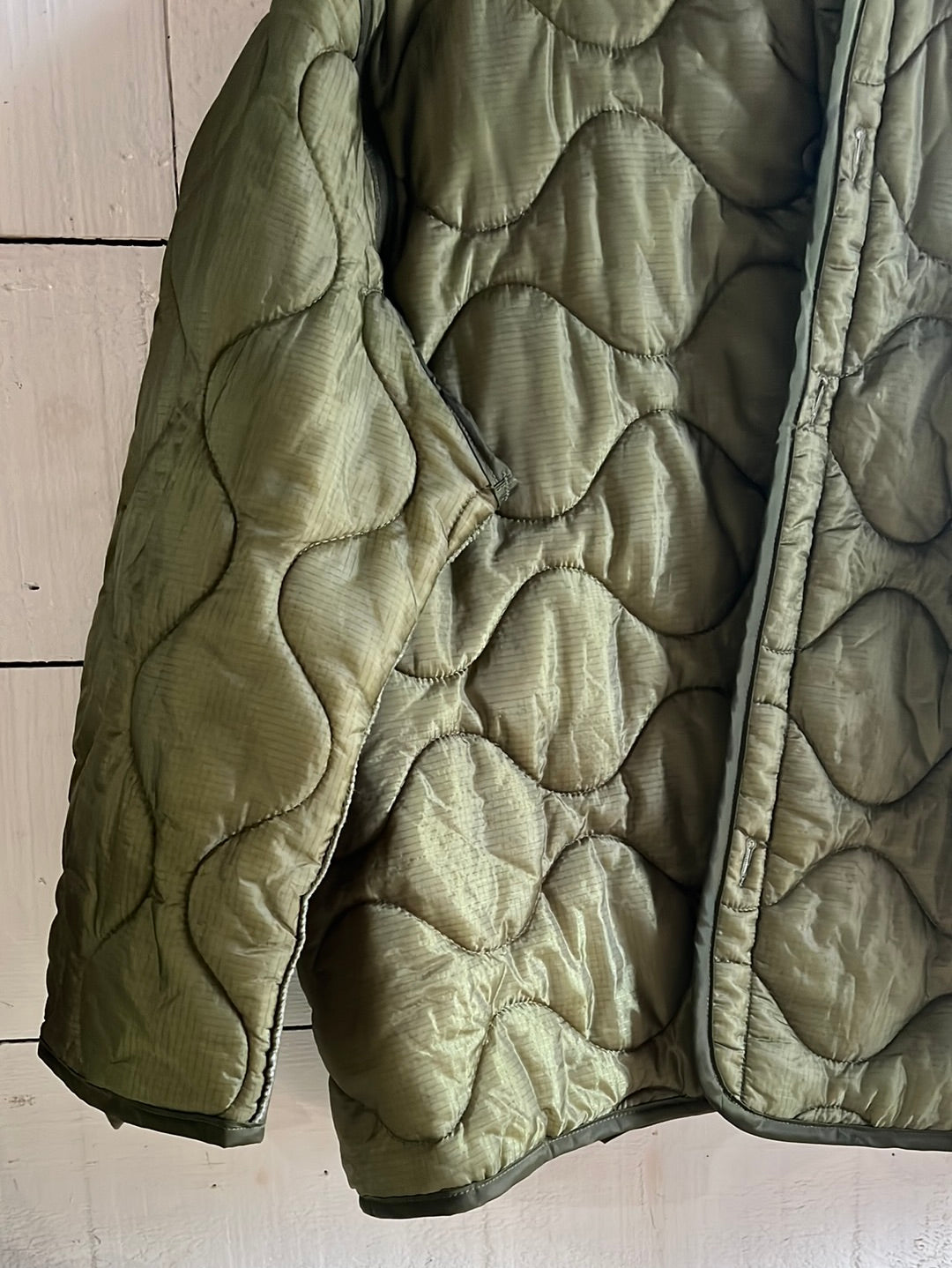 Vintage Army Quilted Liner Coat - X Large