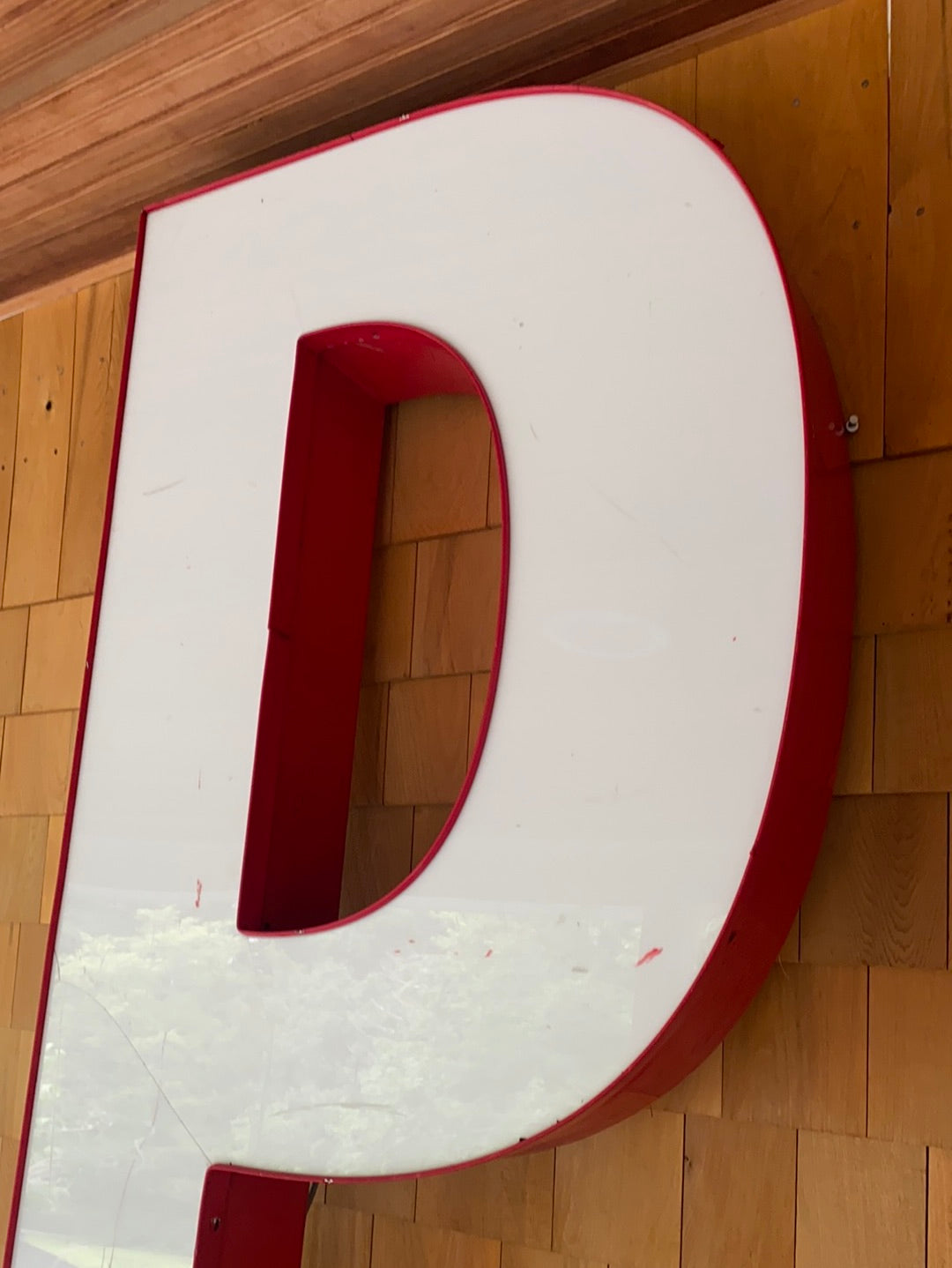 Salvaged Metal Letter - P