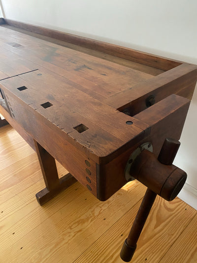 1920s Antique Wood Workbench