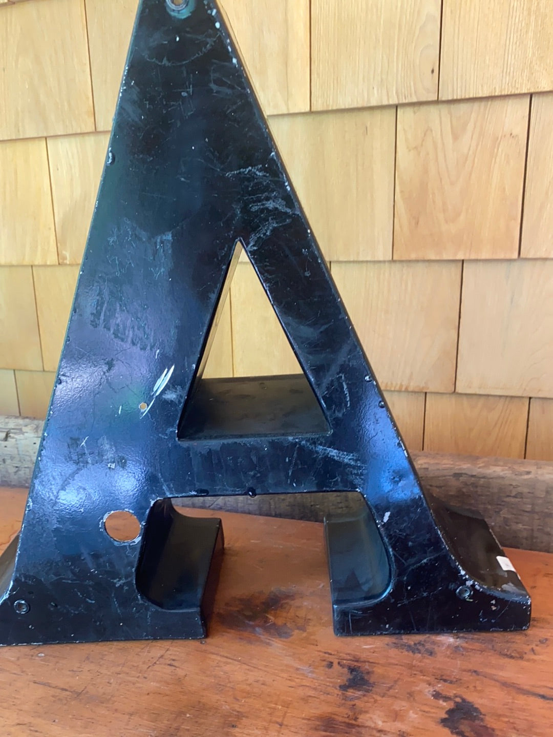 Salvaged Metal Letter - A