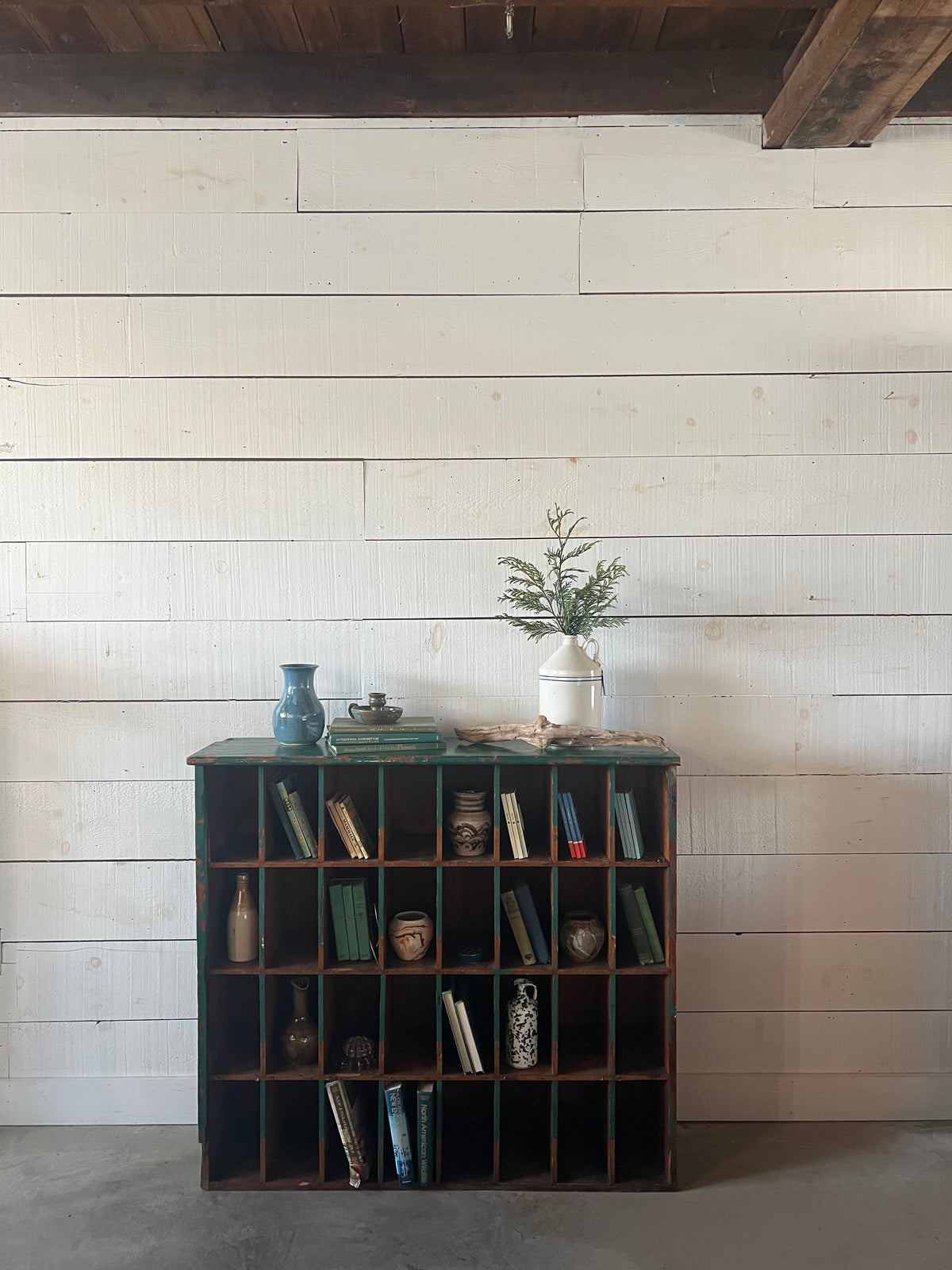 Salvaged Book Shelf w/ Cubbies