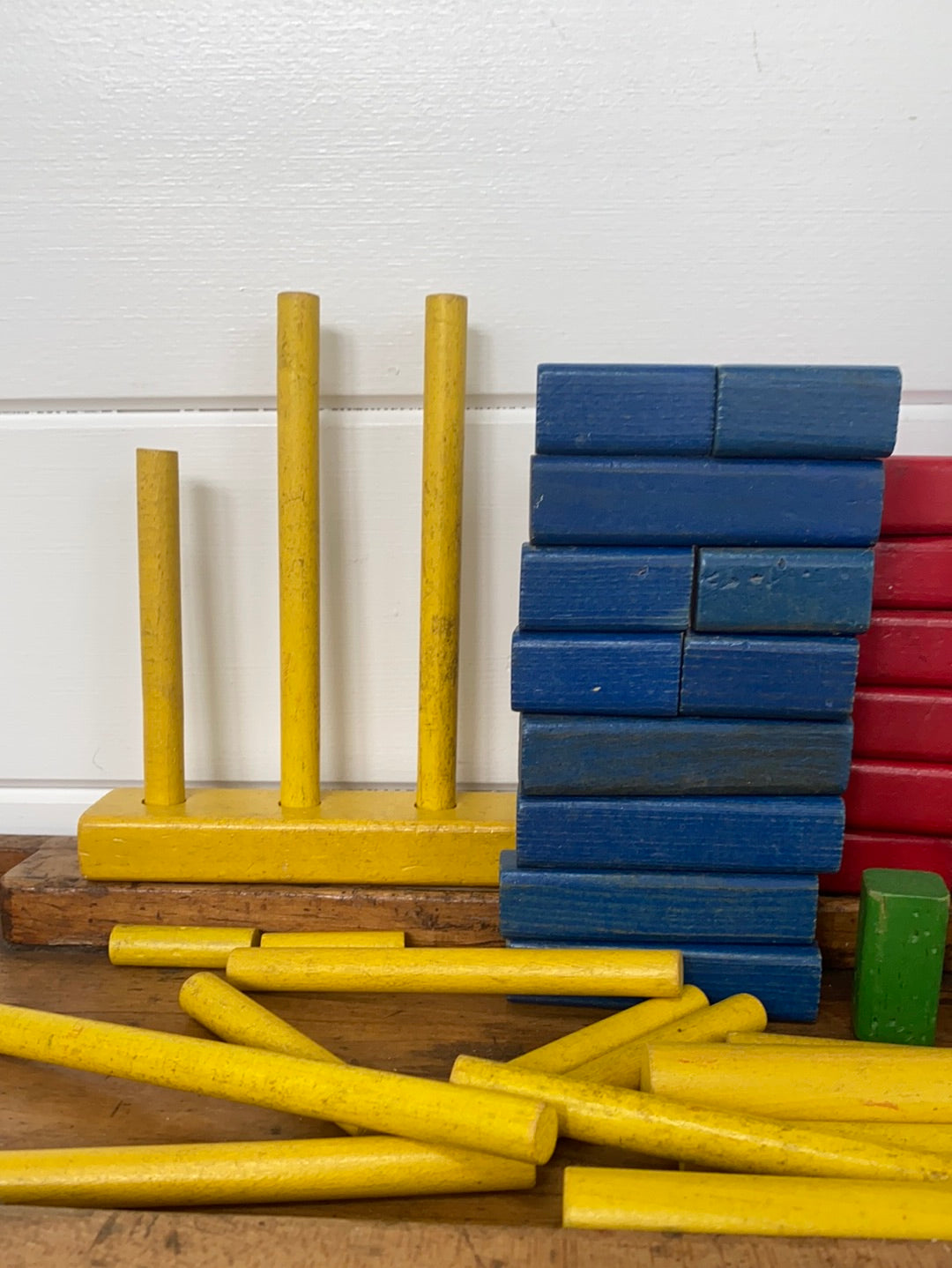 Vintage Playskool Wooden Block Set