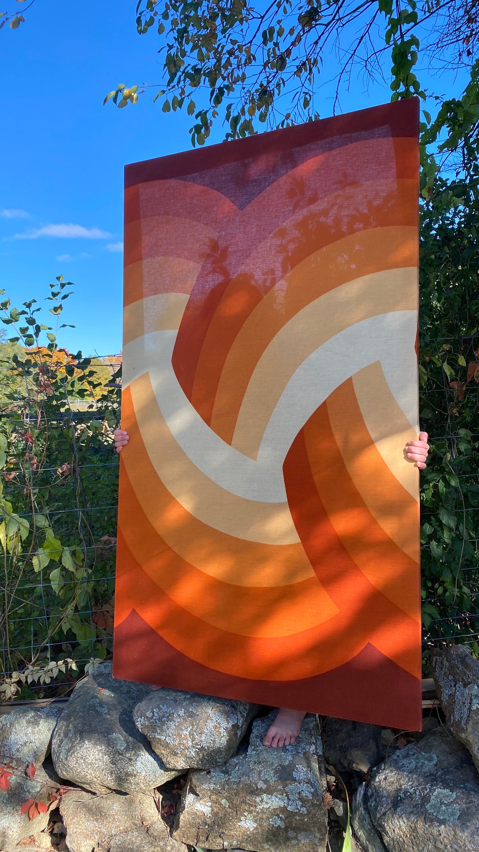 70s Finlayson Fabric Wall Art