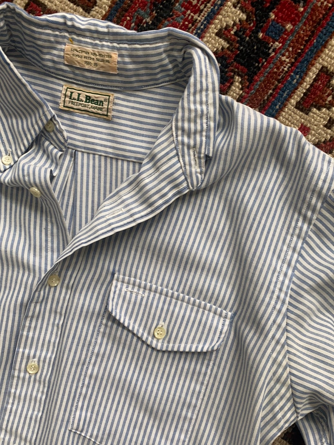 LL Bean Striped Button Down Shirt