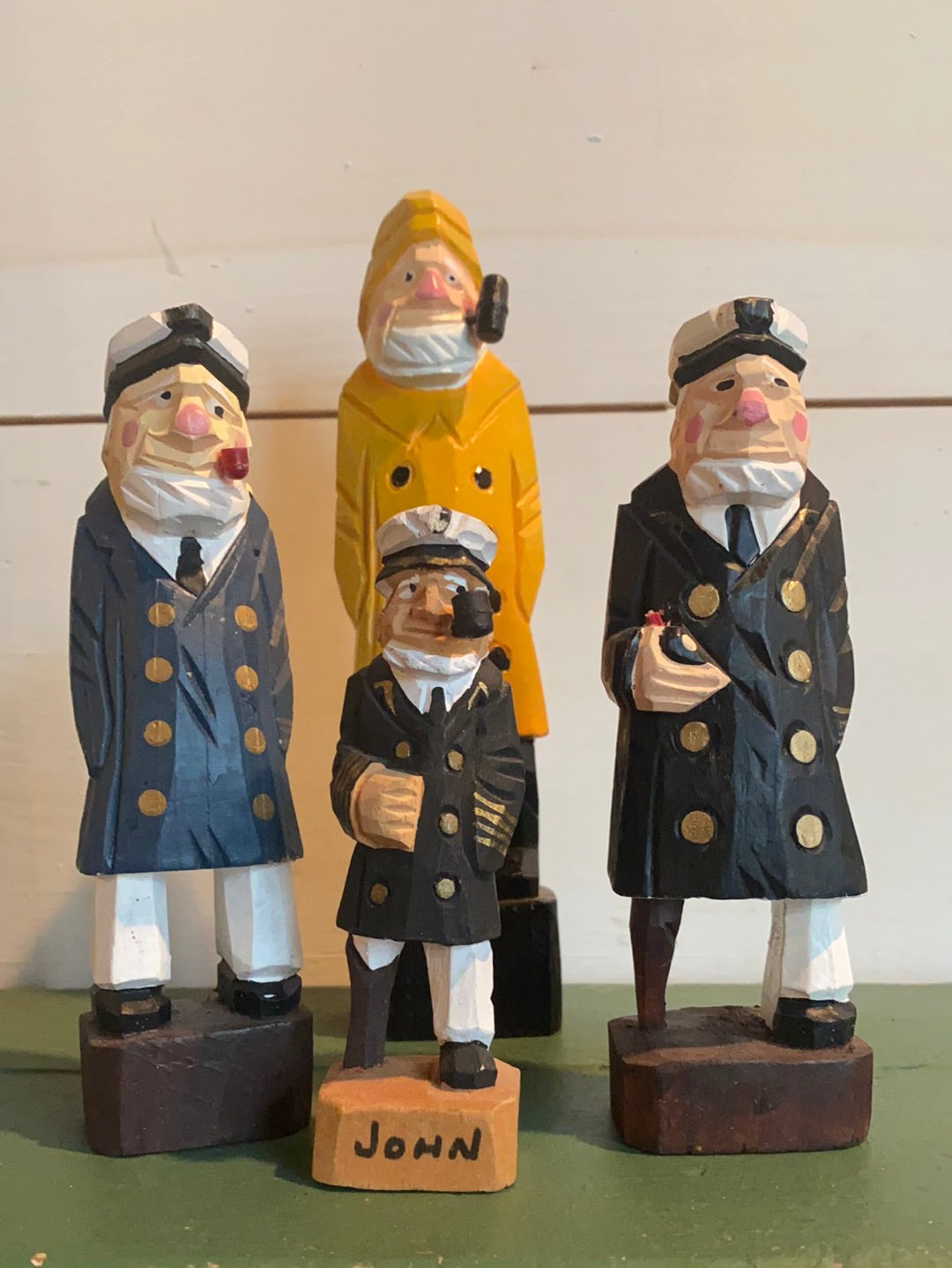 Vintage Wooden One Legged Captain