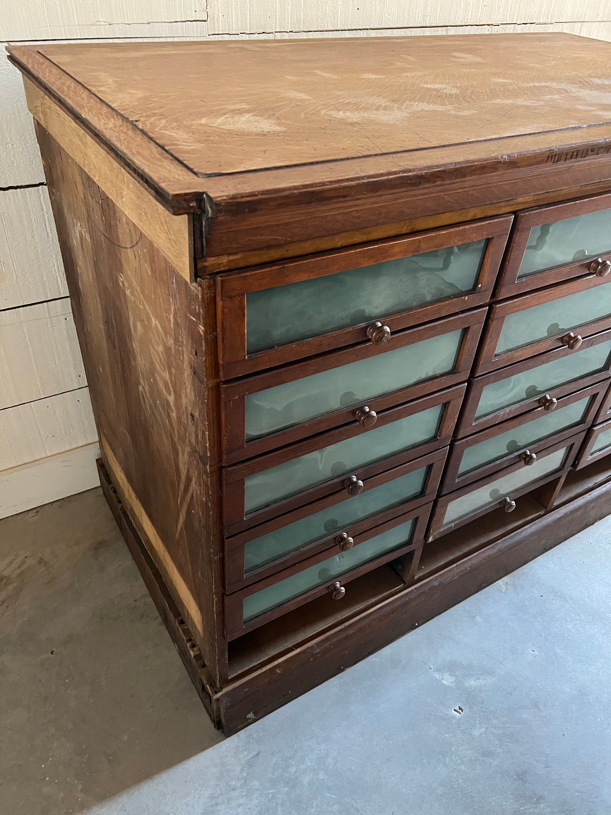 Vintage 15 Drawer Apothecary Cabinet - Diamonds & Rust