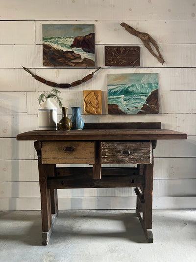 Salvaged Wood Workbench