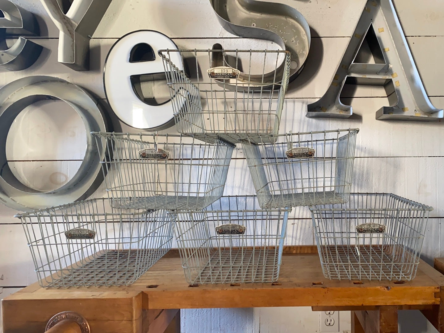 Vintage Locker Baskets - Long