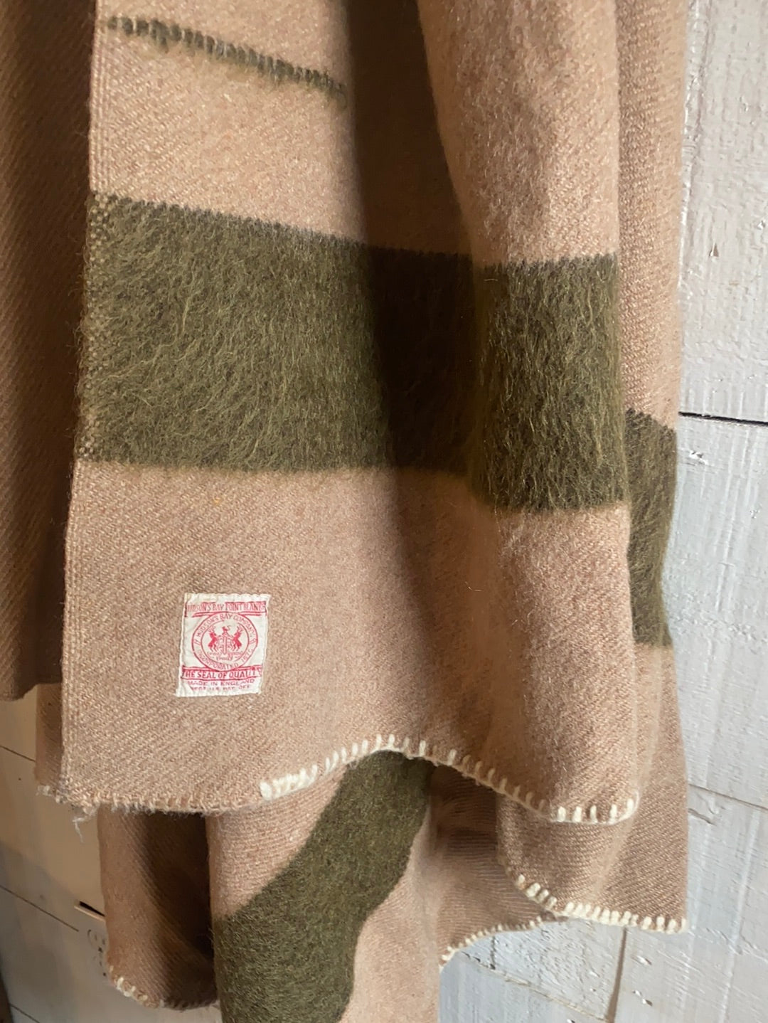 1930s Vintage Hudson Bay 3.5 Point Blanket