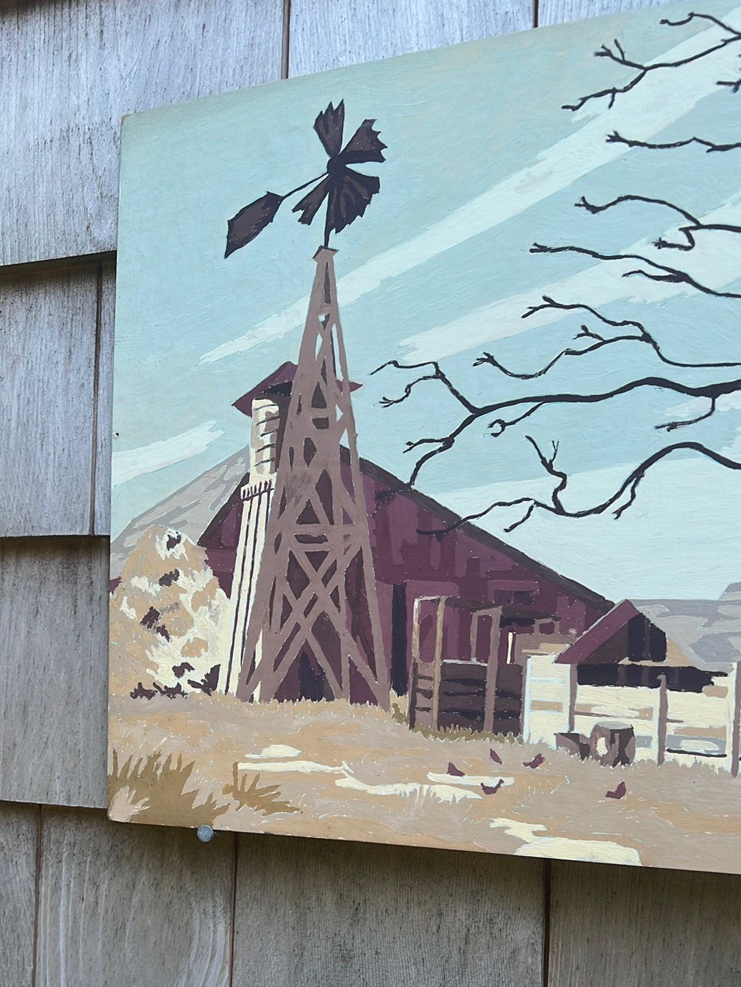 Vintage Paint by Numbers - Wind Mill