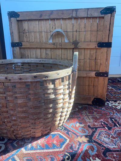 Antique Woven Gathering Basket