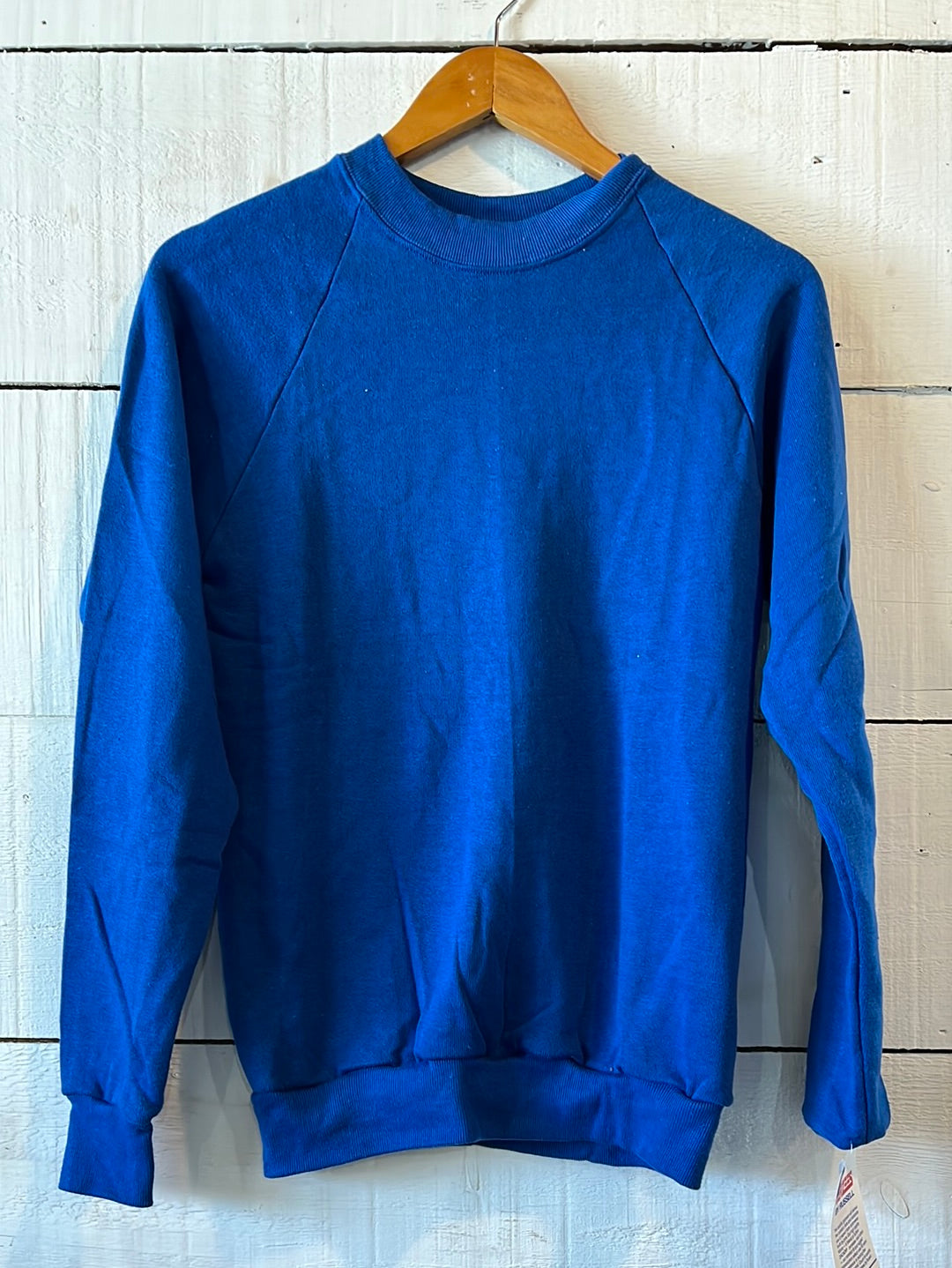 90s Vintage Dead Stock Raglan Sweatshirt - Cobalt - Diamonds & Rust