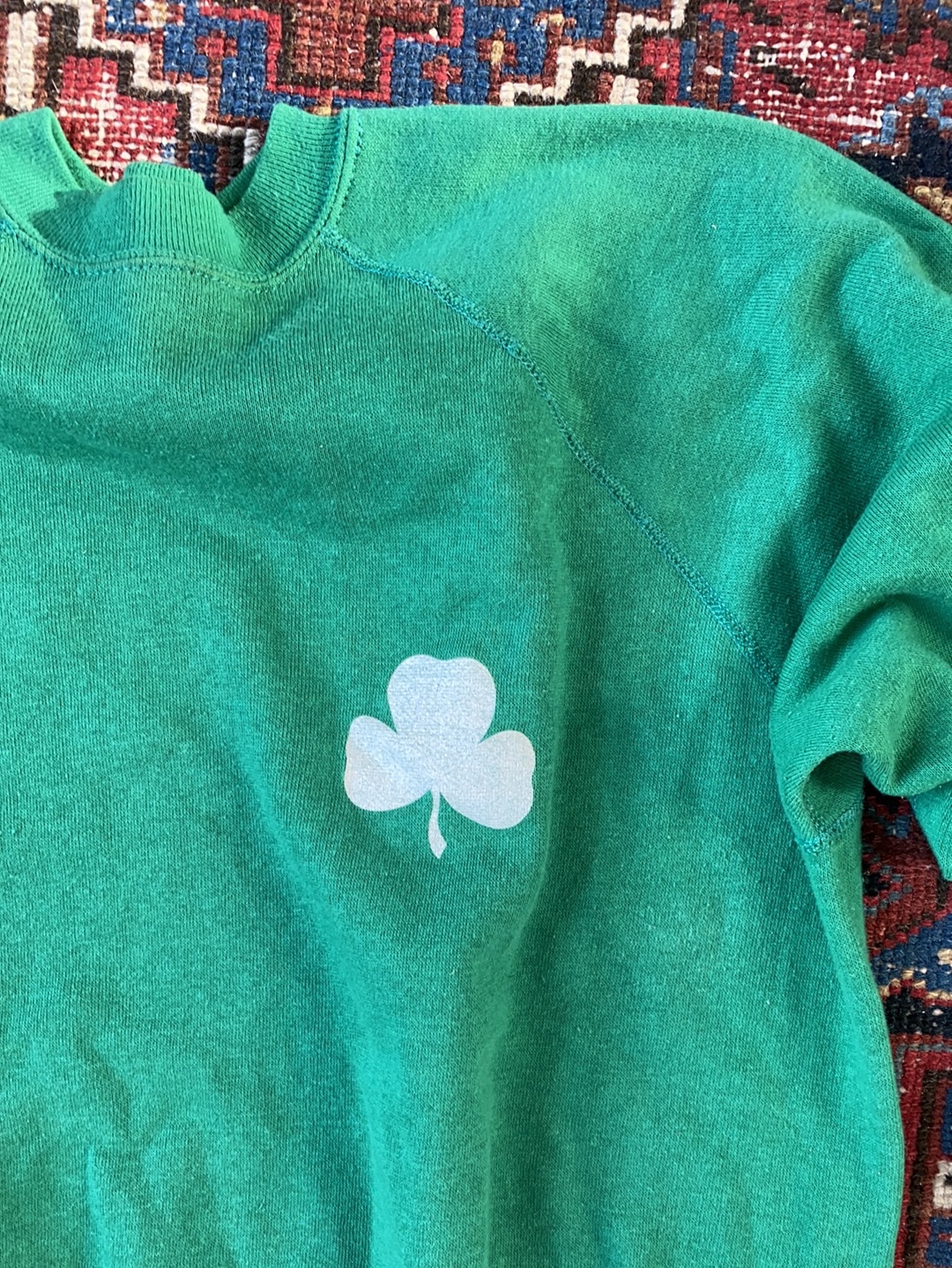 Vintage Green Shamrock Crewneck