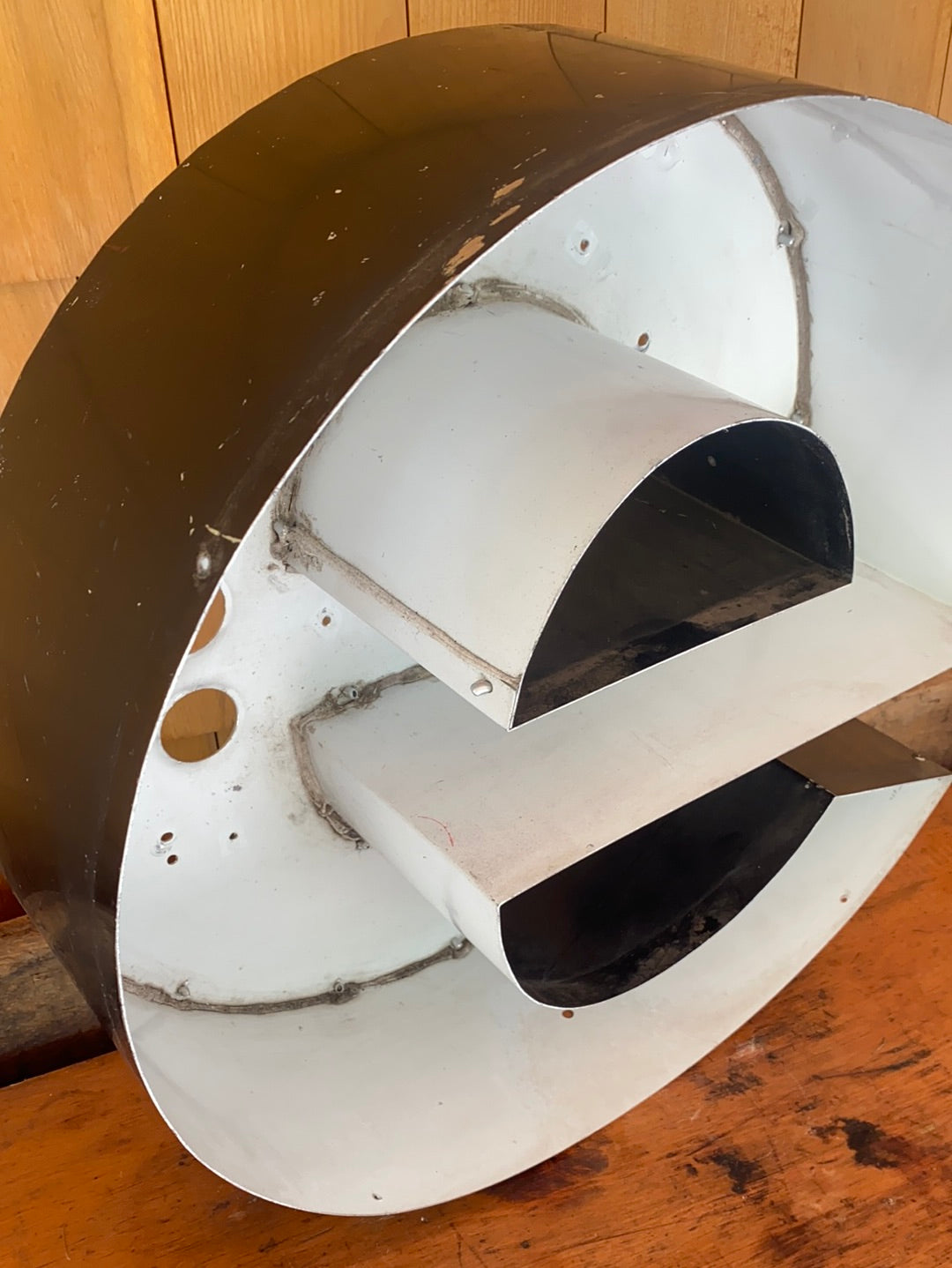 Salvaged Metal Letter - e